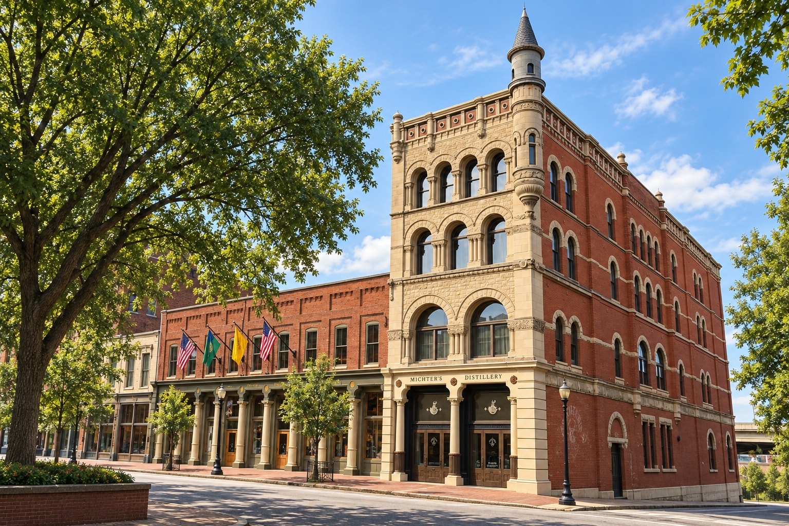 Michter’s Fort Nelson Distillery on a warm summer day in downtown Louisville